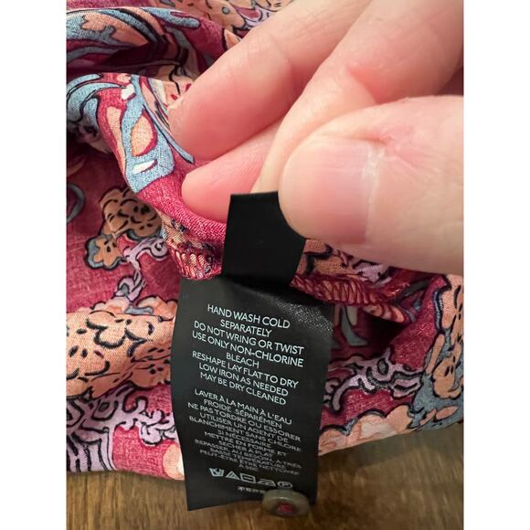 NEW Maeve Anthropologie Women's Darla Printed Button Down Blouse Size 0 - Picture 7 of 11